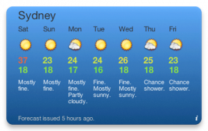 Weather Australia on MacBook Pro